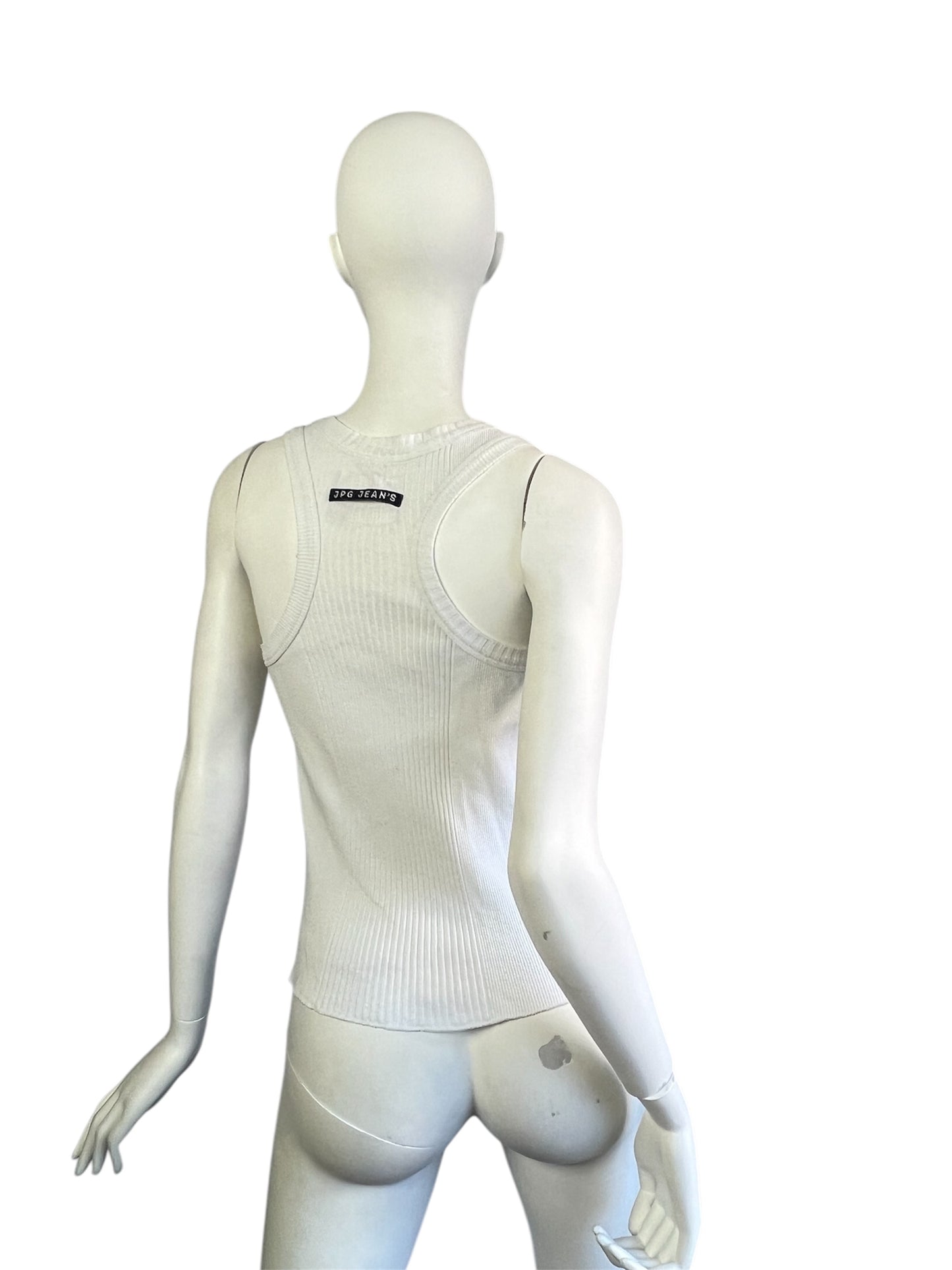 JEAN PAUL GAULTIER 2007 GENDER FRINGE TANK TOP