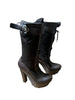 Thumbnail for MIU MIU LEATHER WEDGE BOOTS