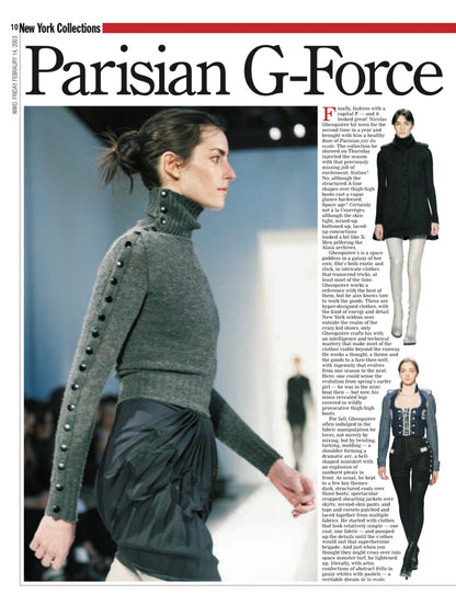 BALENCIAGA F/W 2003 PLEATED ASYMETRICAL SKIRT