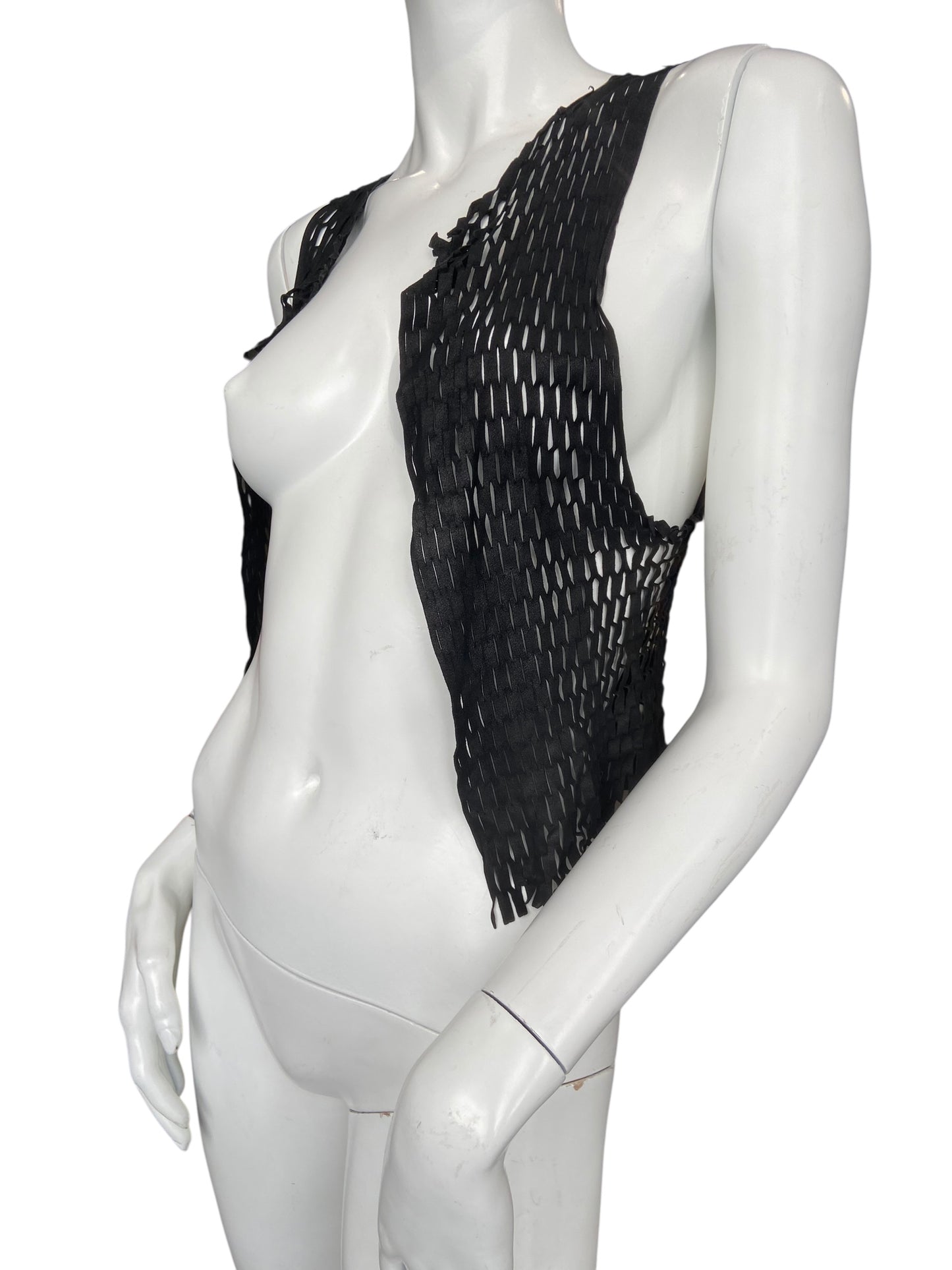 ANN DEMEULEMEESTER SLEEVELESS LEATHER VEST