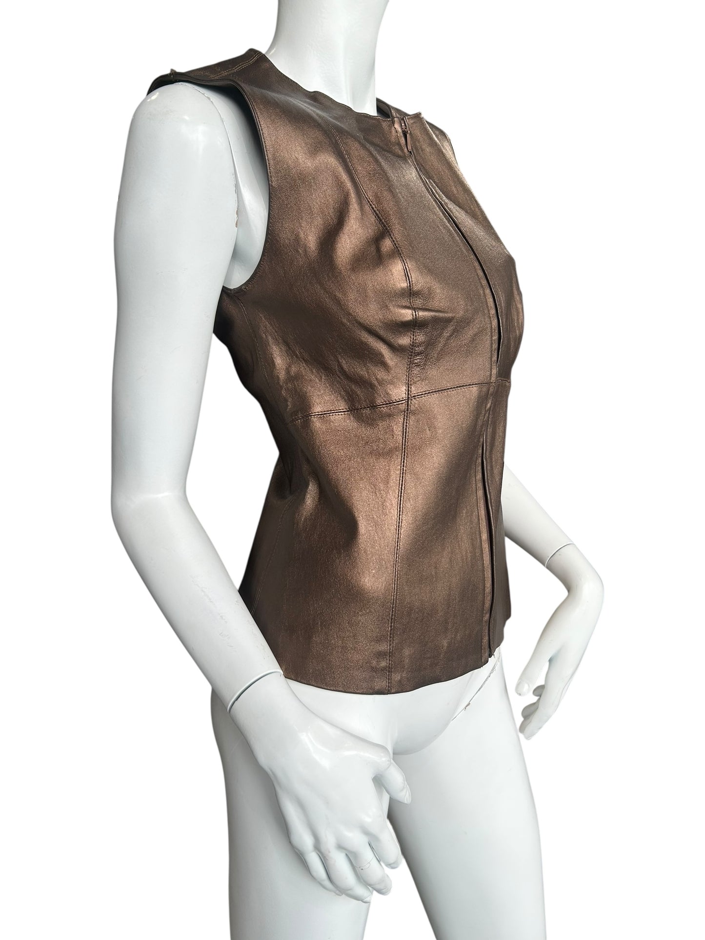 PLEIN SUD LEATHER VEST