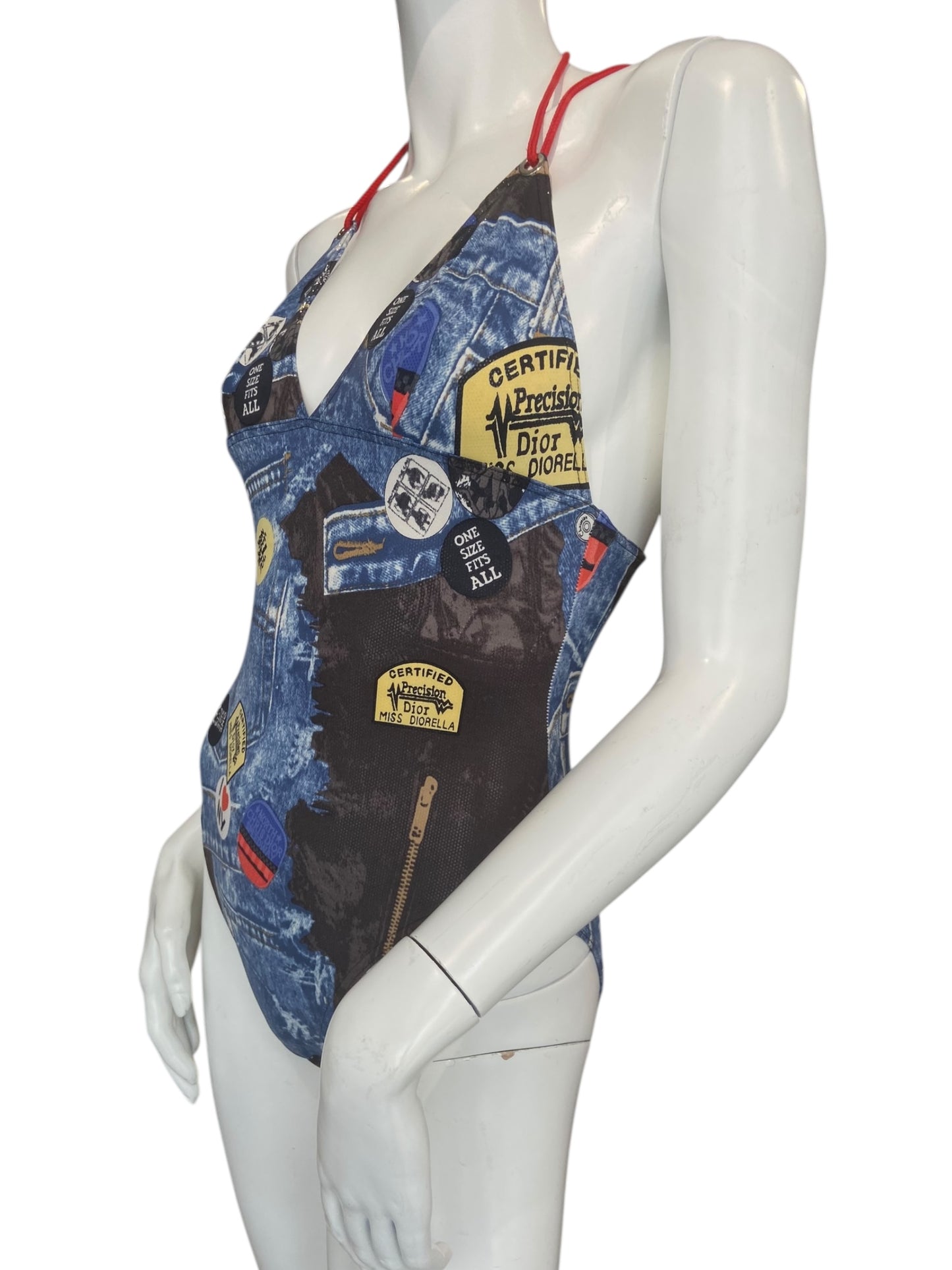 CHRISTIAN DIOR F/W 2001 TROMPE L’ŒIL DENIM SWIMSUIT