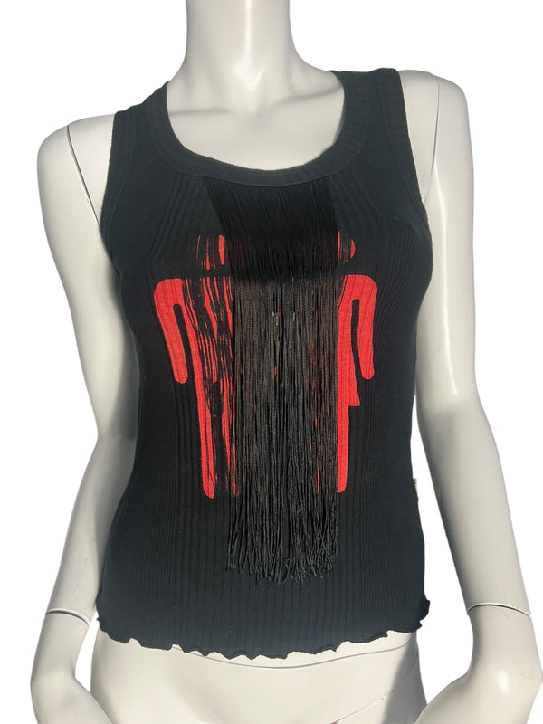 JEAN PAUL GAULTIER 2007 GENDER FRINGE TANK TOP