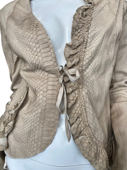 SUSAN STRASSER PYTHON LEATHER JACKET