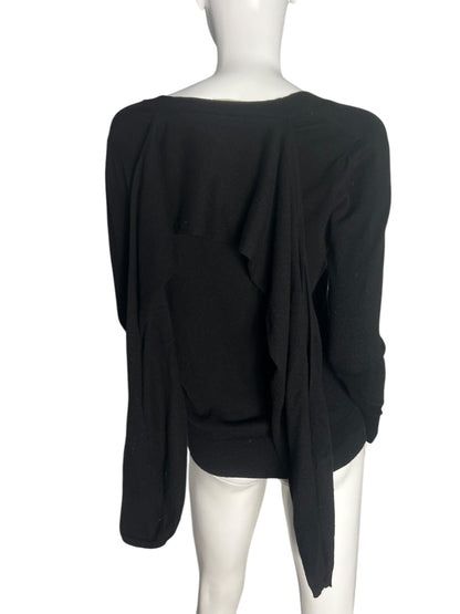 ALEXANDER MCQUEEN CASHMERE SCARF NECK PULLOVER