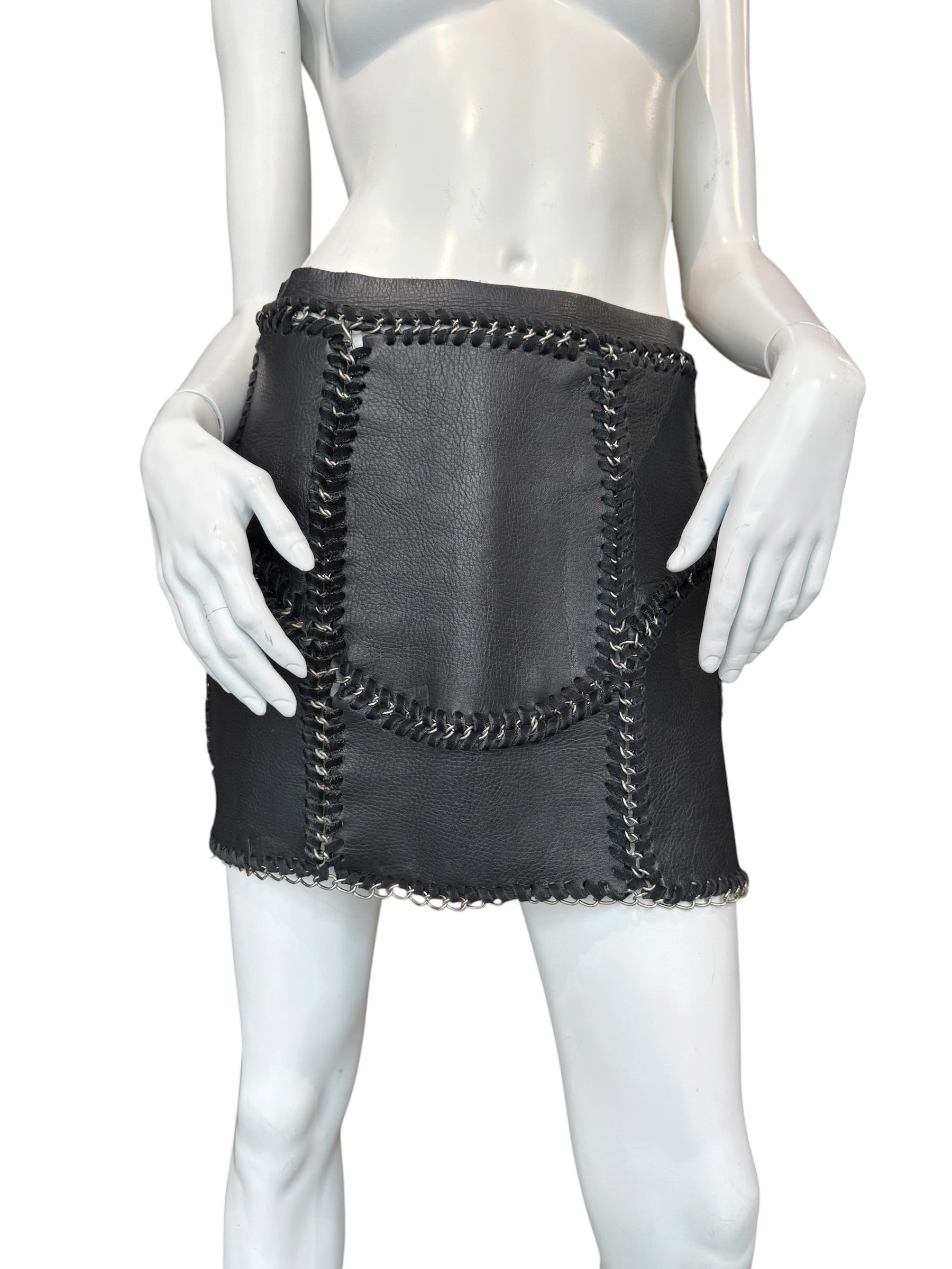 HANDAMDE LEATHER SKIRT