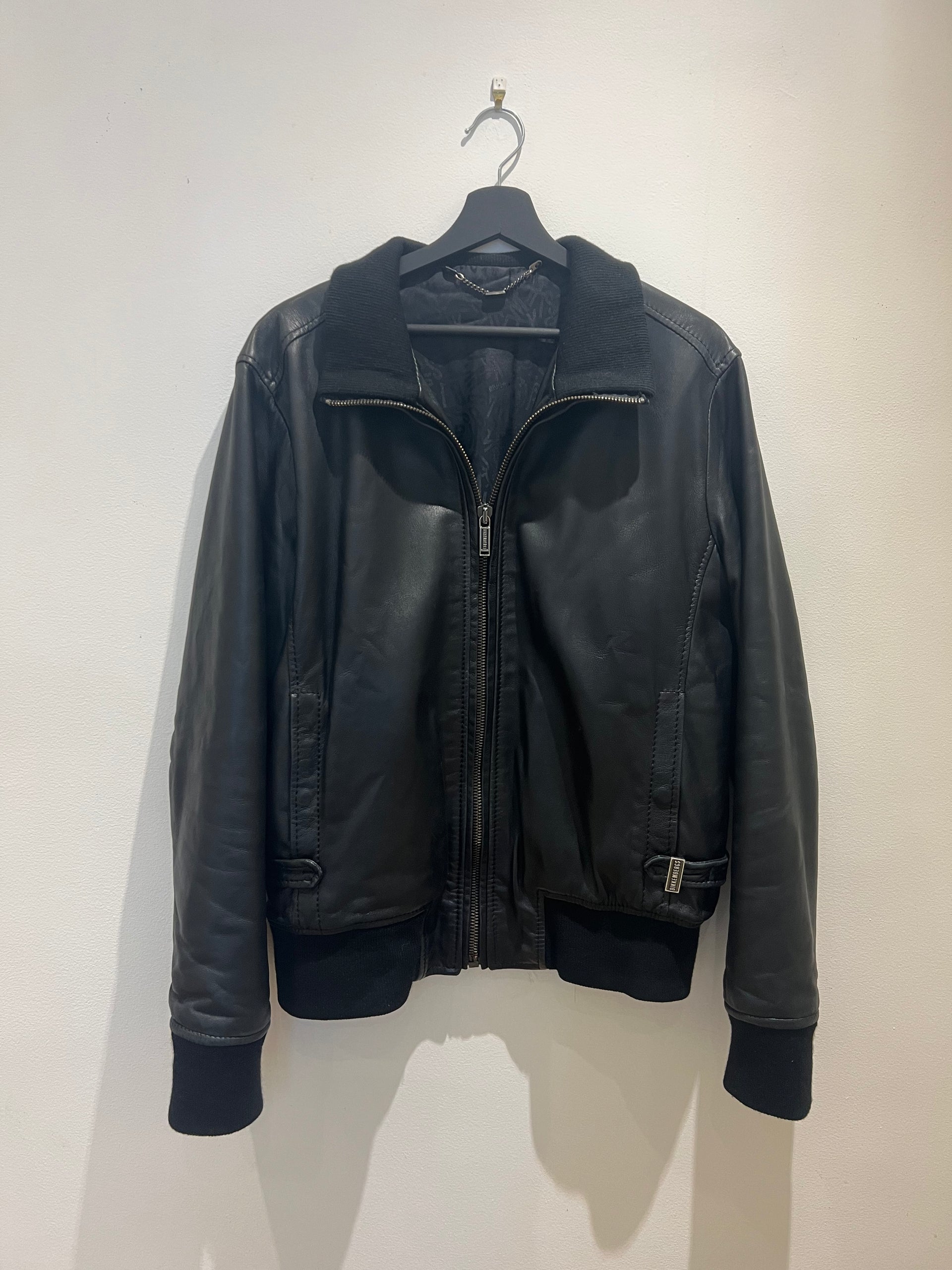 Bikkembergs leather jacket clearance